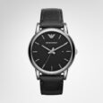 Emporio Armani AR1692 Classic Men’s Black Dial Black Leather Strap Quartz Watch