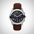Michael Kors MK2250 Men’s Chronograph Stainless Steel Case Brown Leather Watch