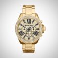 Michael Kors MK6095 Ladies Wren PVD Gold Crystal Chronograph Watch