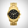Michael Kors MK5795 Pyramid Runway Ladies’ Chronograph Gold -Tone Stainless Steel Watch