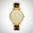 Michael Kors MK6109 Parker Ladies’ Champagne Dial Gold-tone and Tortoise-shell Acetate Watch