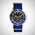 Michael Kors MK8398 Everest Men’s Chronograph Black Dial Black and Blue Nylon Quartz Watch